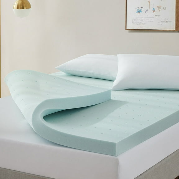 Mattress Ventilated Memory Foam Mattress Topper, Cooling Gel Infusion, Pressure-Relieving Layers