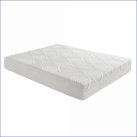 Mattresses 10-Inch California King Firm Gel-Infused Memory Foam Mattress in a Box, Snow White | Foam | White