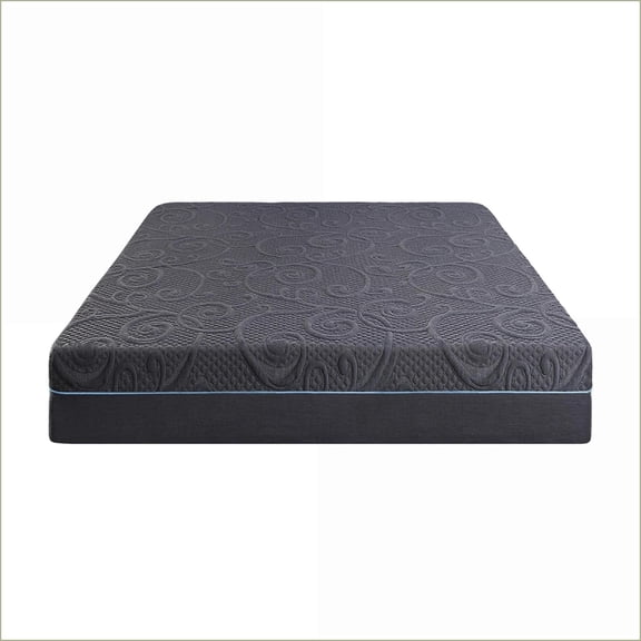 Mattresses, 11-Inch Eastern King Gel-Infused Memory Foam Hybrid Mattress in a Box, Dark Gray | Foam+Spring | King