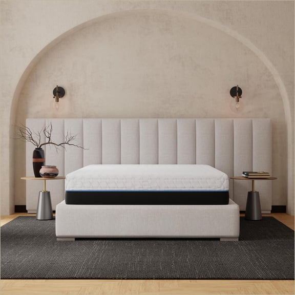 Mattresses, 12 Inch Copper Infused Soft Memory Foam King Mattress | White+gray | Foam