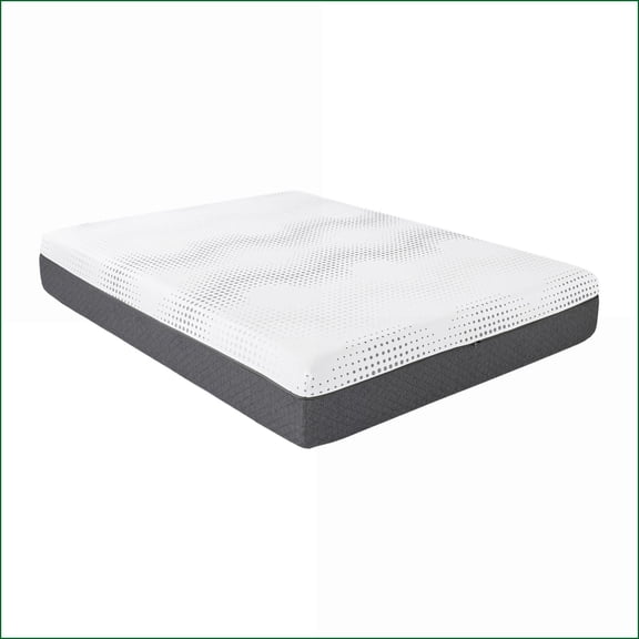 Mattresses, 12 Inch Queen Green Tea Gel Memory Foam Hybrid Mattress with Pocket Coils, Breathable Fabric, Mattress in a Box | White | Foam+Spring