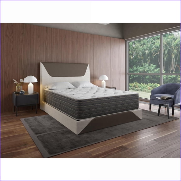 Mattresses 13.5'' Two-Sided Plush Mattress with Bamboo Fabric, Quad Coil Springs | Foam+Spring | Full