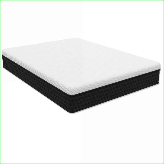Mattresses Queen 12'' Firm Cooling Hybrid Waterfall-Top | Copper Foam | Greenguard Gold | Made in USA | Ivory | Foam+Spring