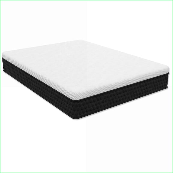 Mattresses Queen 12" Firm Hybrid Mattress with Cool-Touch Fabric, Copper Foam | Greenguard Gold, Made in USA | White | Foam+Spring