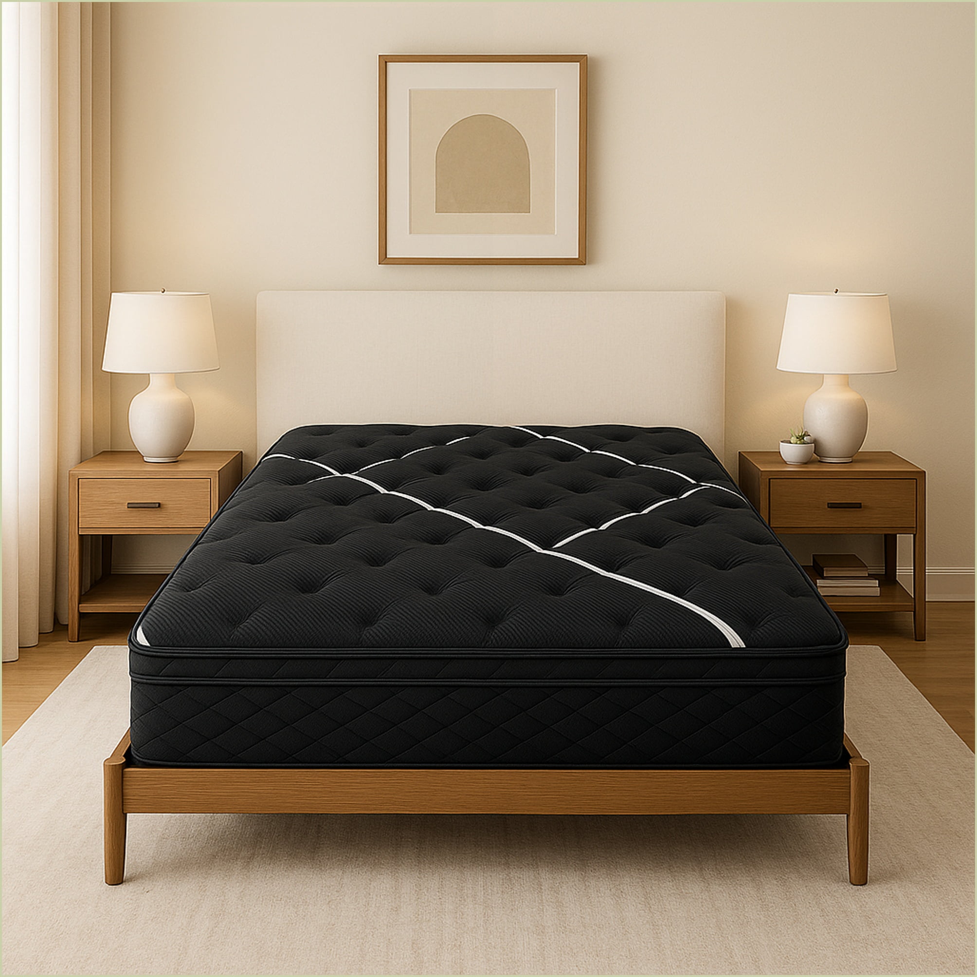 Mattresses | Restonic ComfortCare Hybrid Heartland Euro Top King | Foam | Off-White