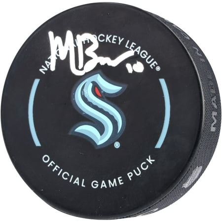 Matty Beniers Seattle Kraken Autographed Official Game Puck - Fanatics Authentic Certified