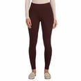 thumbnail image 1 of Matty M Ladies' Active Casual Slub Legging (Dark Wine, X-Small), 1 of 4