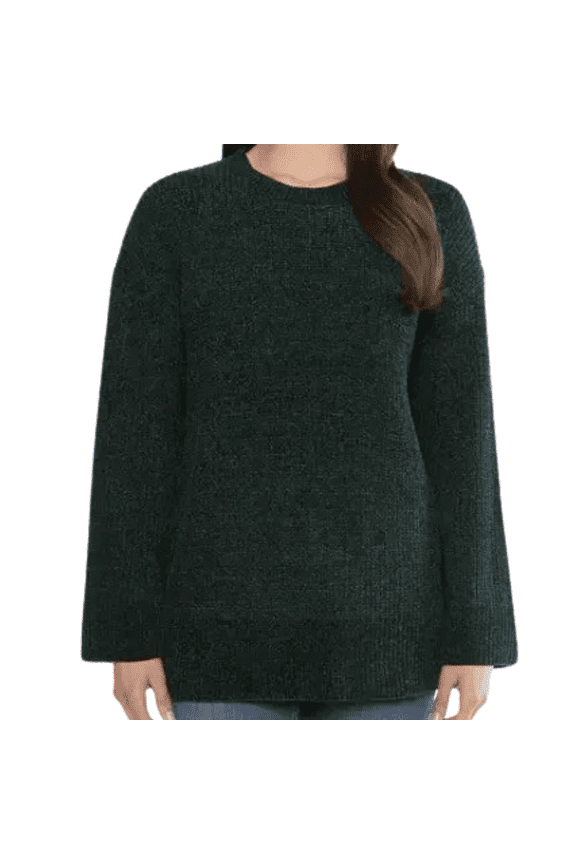 Ladies' Chenille Tunic Sweater, Hunter (Green), XXL