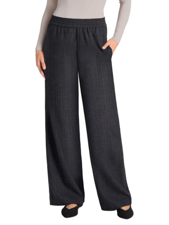 Ladies' Essential Wide Leg Pant - Color Midnight - Size XL