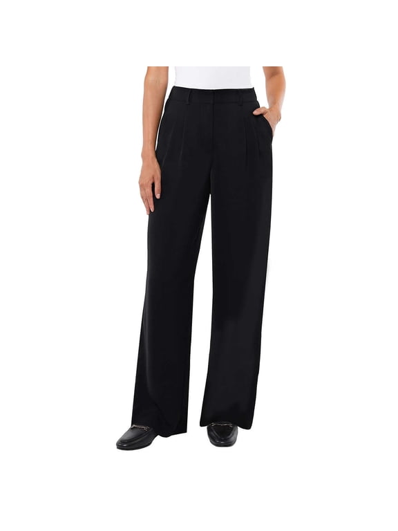 Ladies' Essential Wide Leg Trouser, Black Small