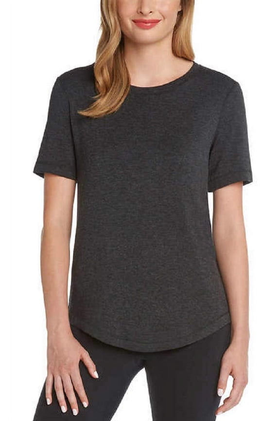 Ladies' French Terry Tee (Charcoal, S)