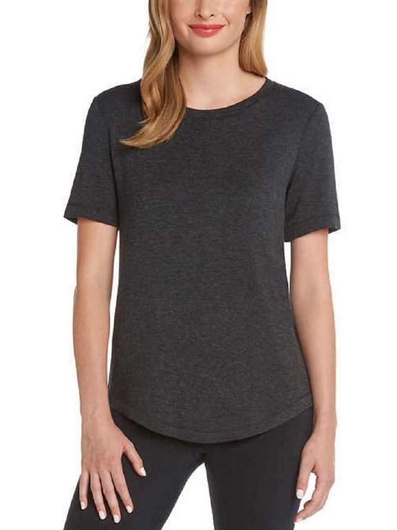 Ladies' French Terry Tee (Charcoal, S)