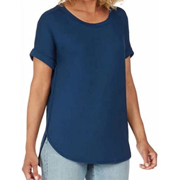 Matty M Ladies' French Terry Top Size: L, Color: Marine
