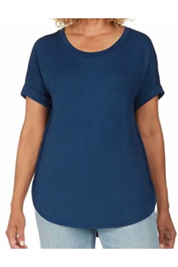 Ladies' French Terry Top (Small, Marine)