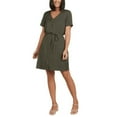 thumbnail image 1 of Matty M Ladies' Front Button Dress (Olive, Medium), 1 of 3