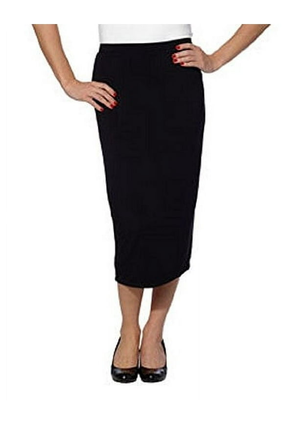 Ladies' Midi Skirt-Black, XS