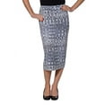 thumbnail image 1 of Matty M Ladies' Midi Skirt Pull-on Style, Fully Lined, Knee Length (Medium, Gray Tie-Dye), 1 of 3