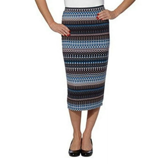 Matty M Ladies' Midi Skirt Pull-on Style, Fully Lined, Knee Length (Small, Blue Lilac)