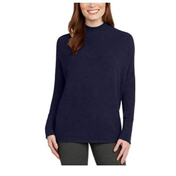 Matty M Ladies' Mock Neck Top (Navy, Large)