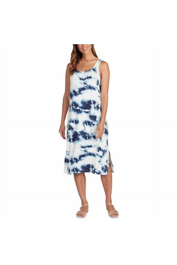 Ladies' Tank Dress (Navy Tie Dye, X-Small)