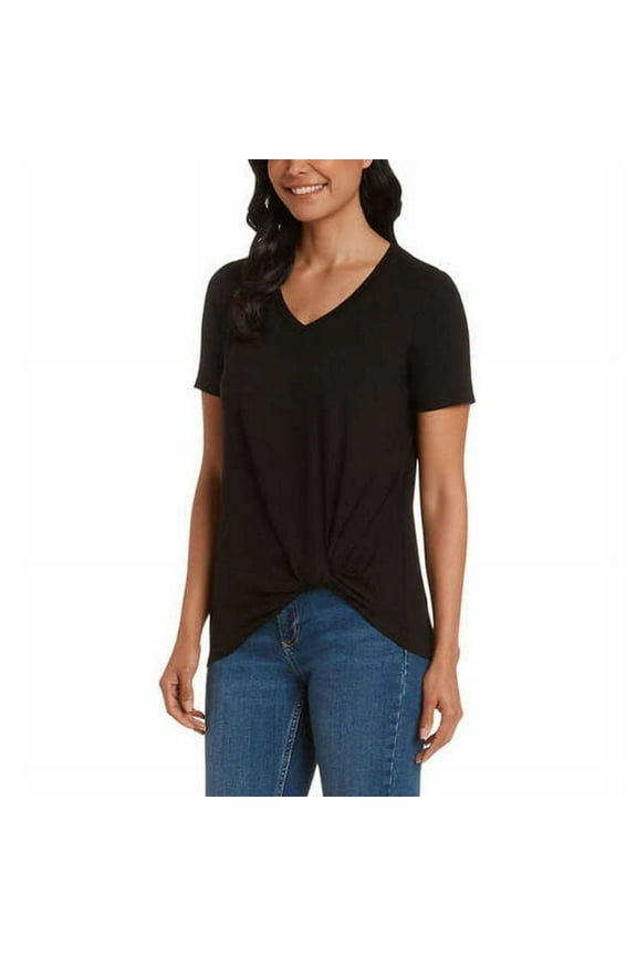 Ladies' Twist Knot Top (Black, XSmall)