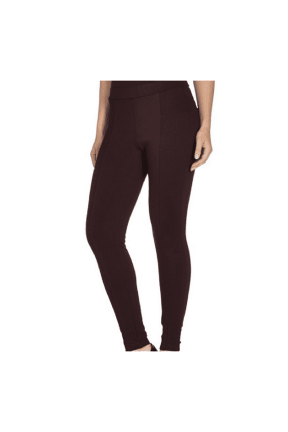 Pull On Ponte Leggings in Merlot, Size Small