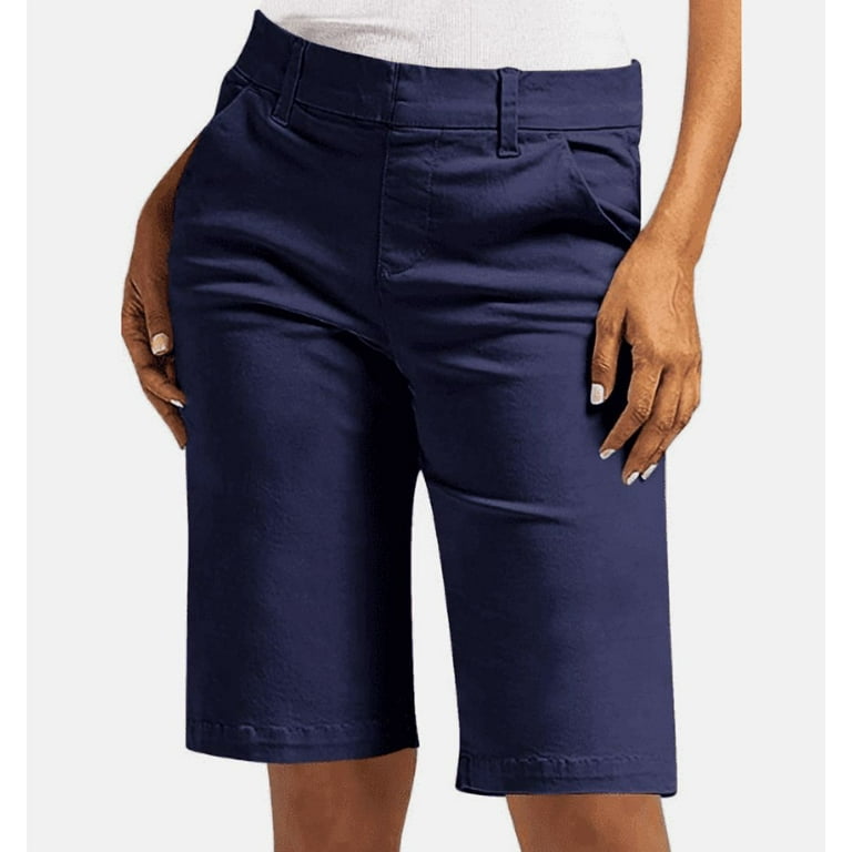 Matty M Women's Bermuda Shorts Navy XXL - Walmart.com