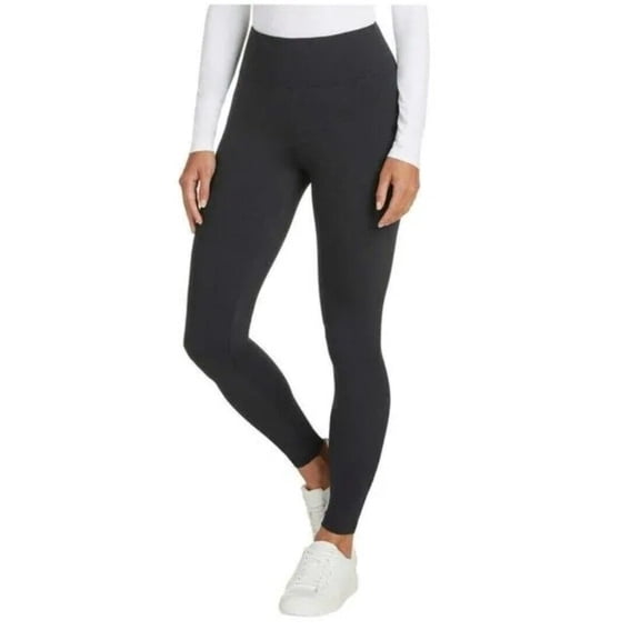 Matty M Women's High Waisted Wide Band Live-in Active Legging (Dark Charcoal, Medium)
