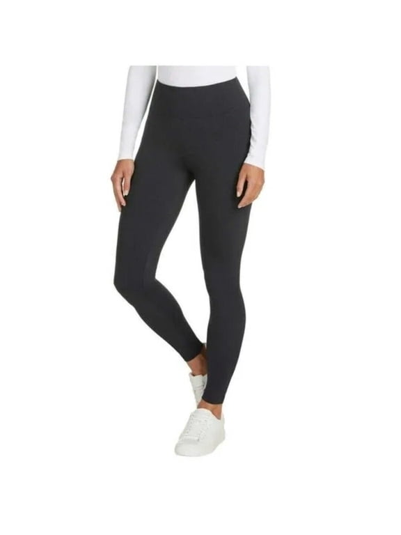 Women's High Waisted Wide Band Live-in Active Legging (Dark Charcoal, Medium)