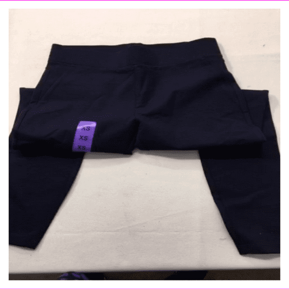 Matty M Women's Mid-Rise Slub Ponte Coin pocket 2rear pockets 2" in waist Pants XS/Navy