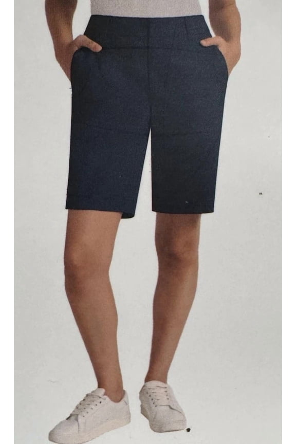 Women's Navy Blue Bermuda Shorts, Size M