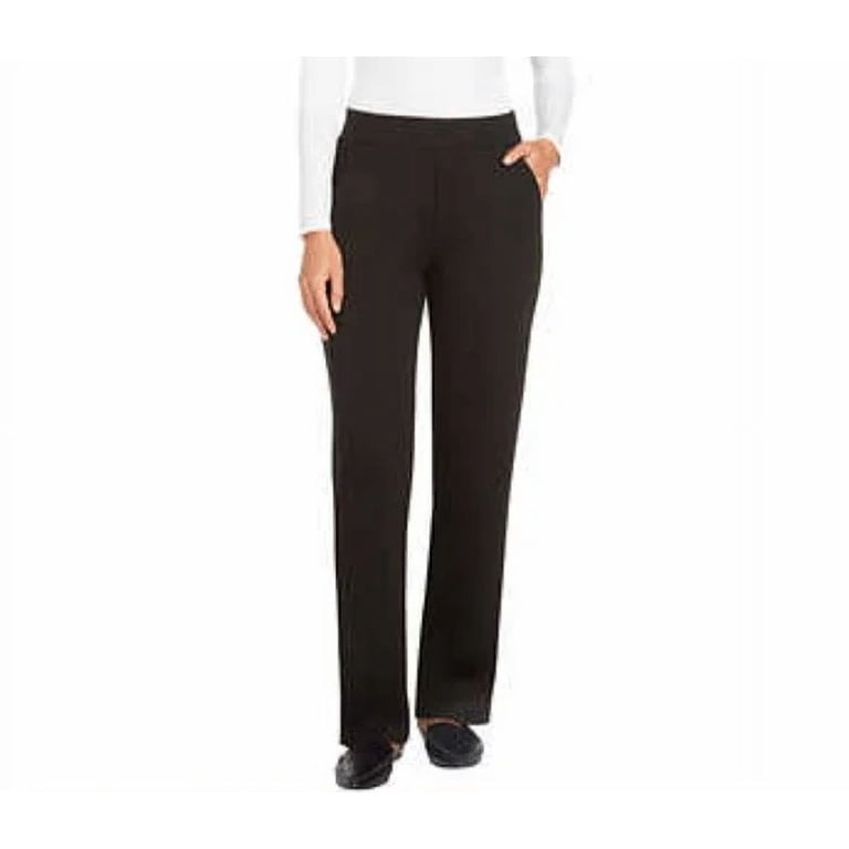 black pull on dress pants Bali Pull-on Ankle Length Dress Pant - Black