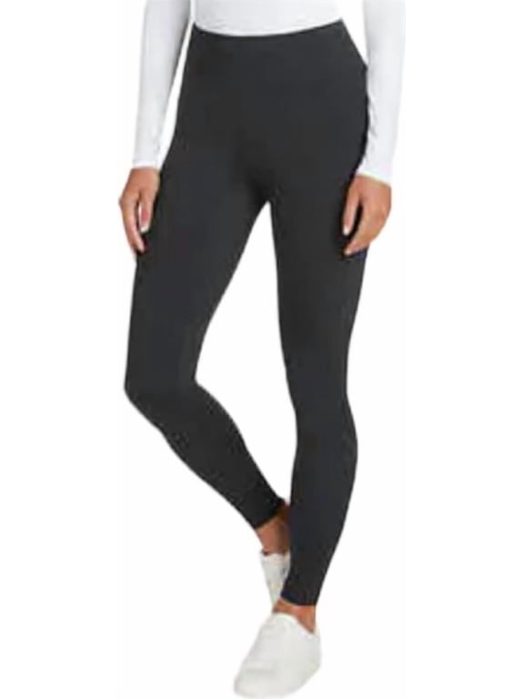Womens Stretch High Rise Pull On Legging, Dark Charcoal, Small