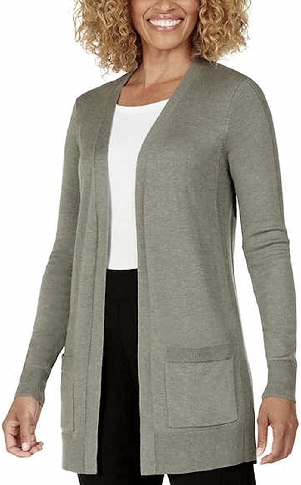 Matty M Women s The Boyfriend Cardigan Heather Olive 2X