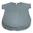 thumbnail image 1 of Matty M Womens French Terry Tee Top,Green,Small, 1 of 2