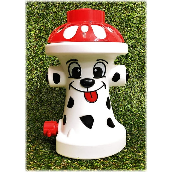 Matty's Toy Stop FIDO The FIRE Dog Hydrant Water Sprinkler for Kids, Attaches to Standard Garden Hose & Sprays Up to 10 Feet High & 16 Feet Wide, Measures 10.75" High