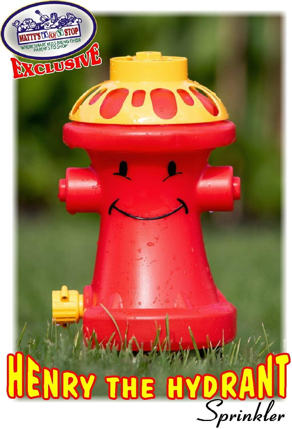 Matty's Toy Stop Henry the Hydrant Water Sprinkler for Kids, Attaches
