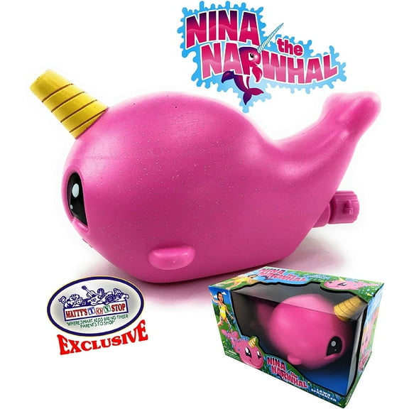 Matty's Toy Stop Nina The Narwhal (Pink Unicorn of The Sea) Water Sprinkler