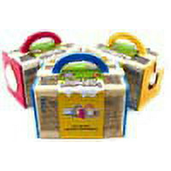 Matty's Toy Stop Wooden Bug House Insect Critter Cages with Handles in Blue, Red & Yellow (3 Pack)