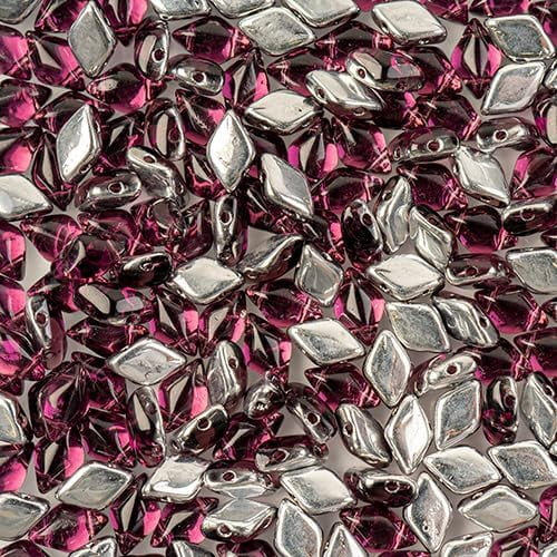 Matubo Czech Gemduo 2-Hole 50g Amethyst/Backlit 20060-27002 Glass beads for Jewelry Making, DIY Crafts & Decoration