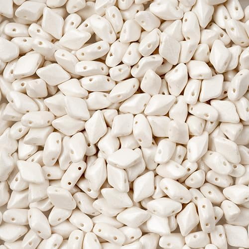 Matubo Czech Gemduo 2-Hole 50g Pearl Shine White 02010-24001 Glass beads for Jewelry Making, DIY Crafts & Decoration
