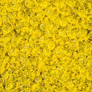 Matubo Czech Superduo 2-Hole 100g Amber 80020 Glass beads for Jewelry Making, DIY Crafts & Decoration