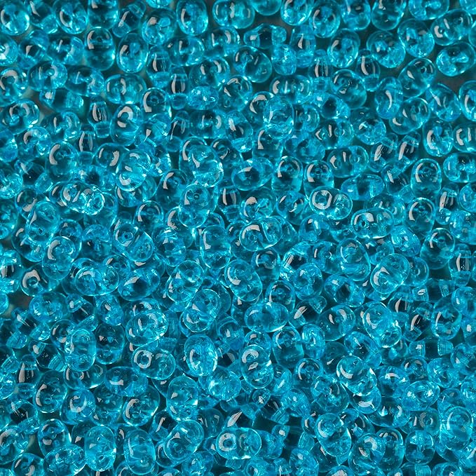 Matubo Czech Superduo 2-Hole 100g Aquamarine 60020 Glass beads for Jewelry Making, DIY Crafts & Decoration