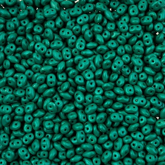 Matubo Czech Superduo 2-Hole 100g Crystal /Alucolour Emerald 00030-33406 Glass beads for Jewelry Making, DIY Crafts & Decoration