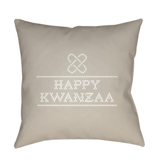 Surya JOY021-1818 18 x 18 x 4 in. Matunda II Square Throw Pillow, Neutral & White
