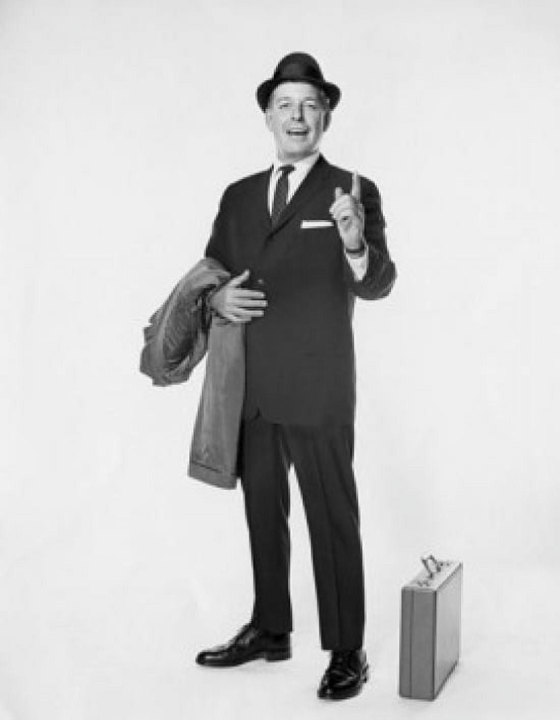 Mature businessman pointing upwards Canvas Art -  (18 x 24)