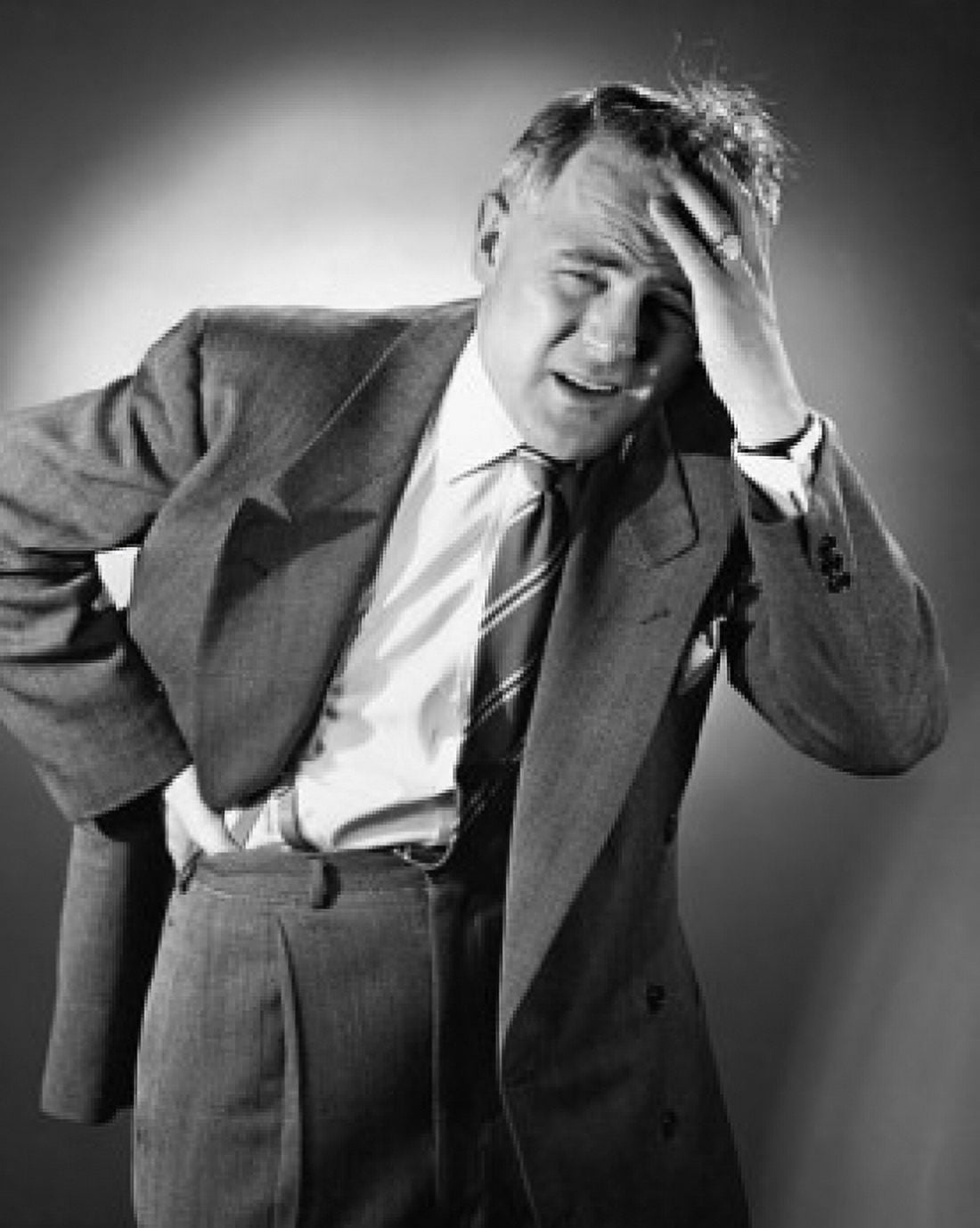 Mature man suffering from a headache Canvas Art - (24 x 36)