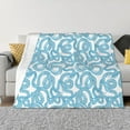 Matuu Blue Snake for Super Soft Flannel Blanket, Warm and Cozy