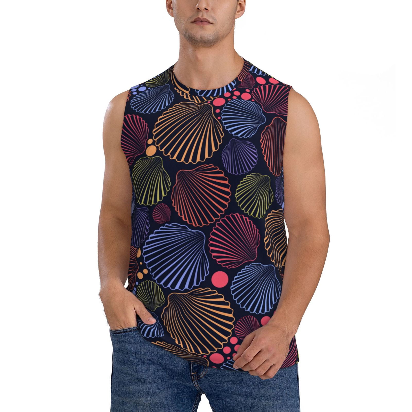 Shell Tops Men's Matuu Colorful Shells for Men's Fitness Tank Top Gym, Sports Tank Top ...