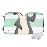 Matuu Cute Raccoon for car front window insulated sunshade, fits most cars, trucks and SUVs